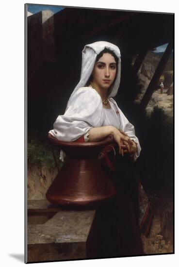 Young Italian Girl Drawing Water From A Well, 1871-William Adolphe Bouguereau-Mounted Giclee Print