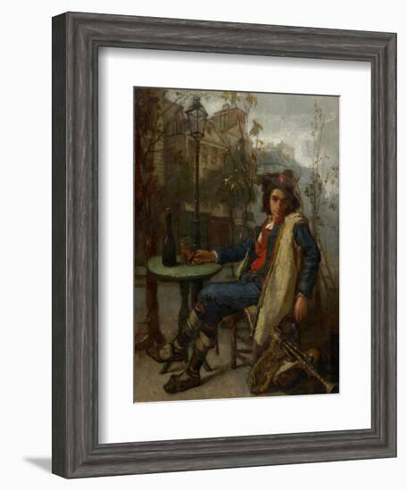 Young Italian Street Musician, C.1877-Thomas Couture-Framed Giclee Print