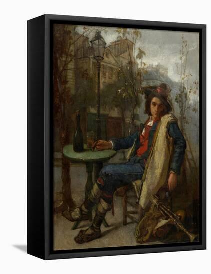 Young Italian Street Musician, C.1877-Thomas Couture-Framed Premier Image Canvas