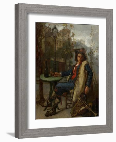 Young Italian Street Musician, C.1877-Thomas Couture-Framed Giclee Print