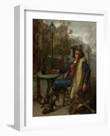 Young Italian Street Musician, C.1877-Thomas Couture-Framed Giclee Print