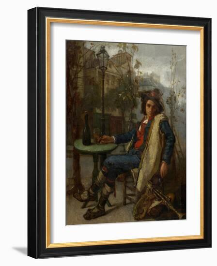 Young Italian Street Musician, C.1877-Thomas Couture-Framed Giclee Print
