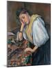 Young Italian Woman at a Table-Paul Cézanne-Mounted Giclee Print