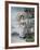 Young Japanese Girl in a Kimono and with a Parasol, Mt.Fuji in the Background, c.1900-Japanese Photographer-Framed Photographic Print