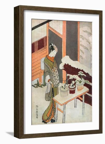 Young Japanese Woman In-Suzuki Harunobu-Framed Giclee Print