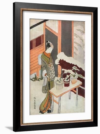 Young Japanese Woman In-Suzuki Harunobu-Framed Giclee Print