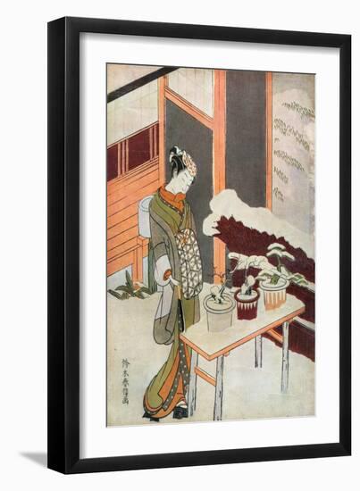 Young Japanese Woman In-Suzuki Harunobu-Framed Giclee Print