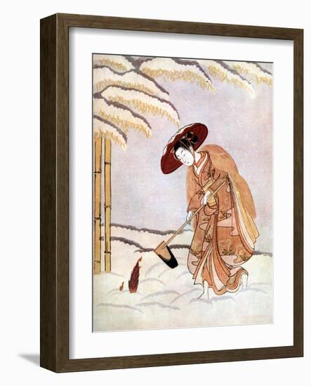 Young Japanese Woman In-Suzuki Harunobu-Framed Giclee Print