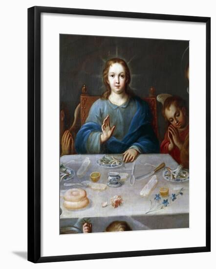Young Jesus, Detail from the Blessing of the Food, Painting Attributed to Jose De Alcibar-null-Framed Giclee Print