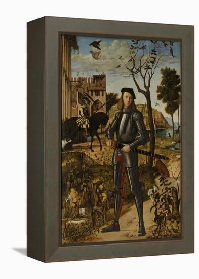 Young Knight in a Landscape, 1510-Vittore Carpaccio-Framed Premier Image Canvas