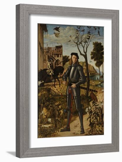 Young Knight in a Landscape, 1510-Vittore Carpaccio-Framed Giclee Print