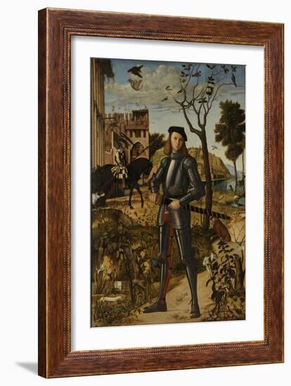 Young Knight in a Landscape, 1510-Vittore Carpaccio-Framed Giclee Print