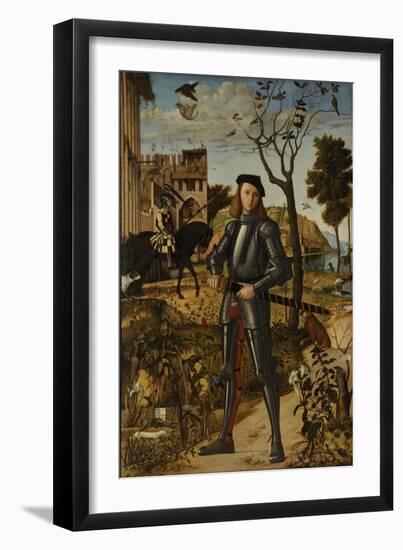 Young Knight in a Landscape, 1510-Vittore Carpaccio-Framed Giclee Print