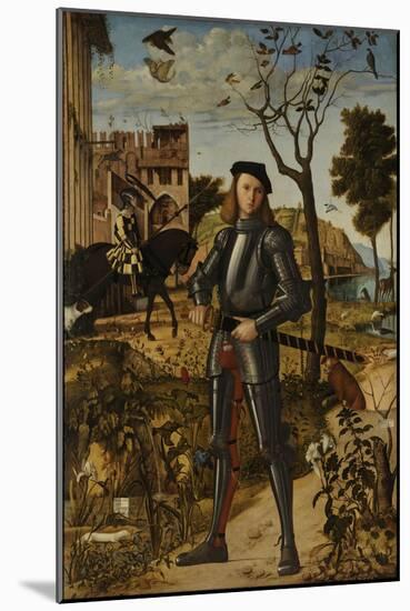 Young Knight in a Landscape, 1510-Vittore Carpaccio-Mounted Giclee Print