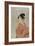 Young Lady Blowing on a Poppin-Kitagawa Utamaro-Framed Art Print