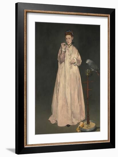 Young lady in 1866-Edouard Manet-Framed Giclee Print