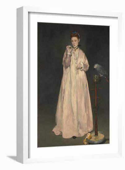 Young lady in 1866-Edouard Manet-Framed Giclee Print