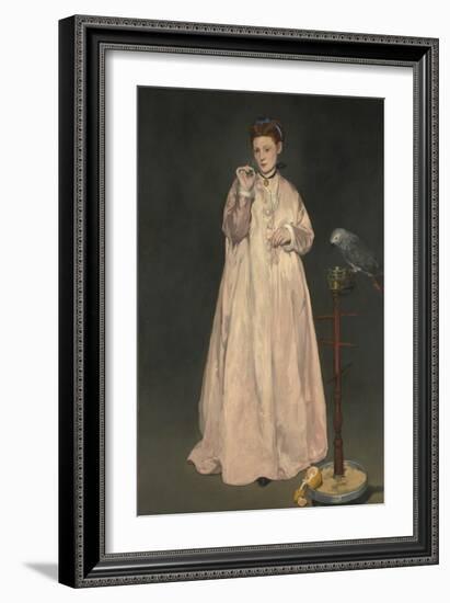 Young lady in 1866-Edouard Manet-Framed Giclee Print