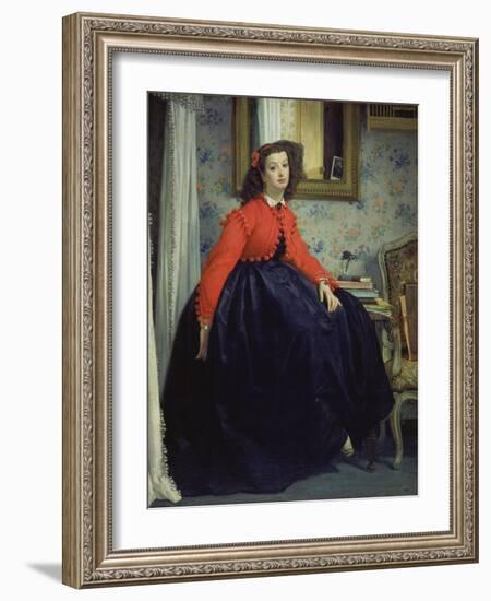 Young Lady in a Red Jacket, 1864-James Tissot-Framed Giclee Print