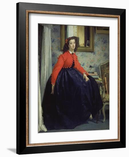 Young Lady in a Red Jacket, 1864-James Tissot-Framed Giclee Print