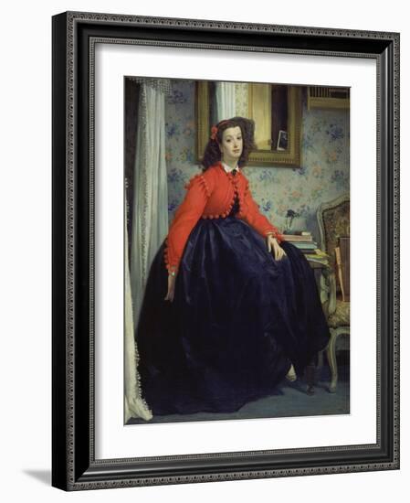 Young Lady in a Red Jacket, 1864-James Tissot-Framed Giclee Print