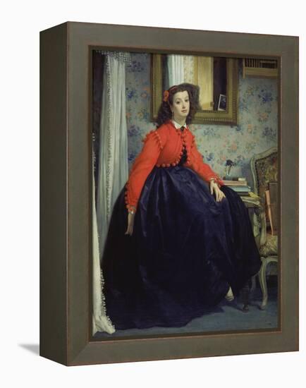 Young Lady in a Red Jacket, 1864-James Tissot-Framed Premier Image Canvas