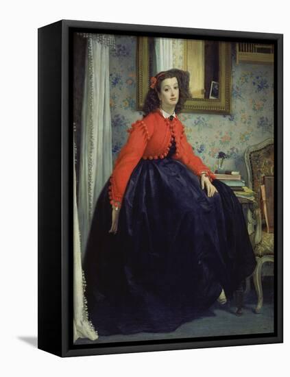 Young Lady in a Red Jacket, 1864-James Tissot-Framed Premier Image Canvas