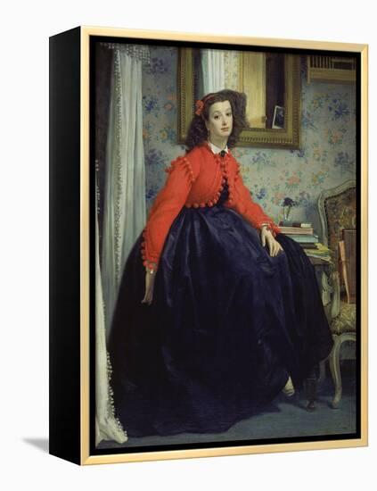 Young Lady in a Red Jacket, 1864-James Tissot-Framed Premier Image Canvas