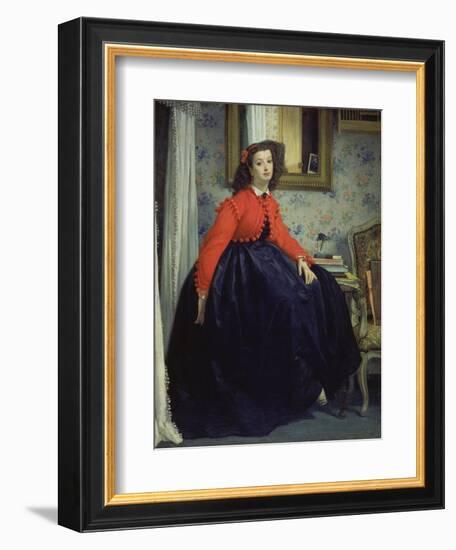 Young Lady in a Red Jacket, 1864-James Tissot-Framed Giclee Print