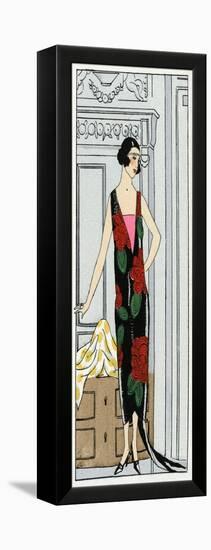 Young Lady in Long Evening Dress by Molyneux-null-Framed Stretched Canvas