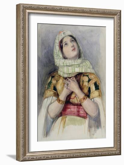 Young Lady in Turkish Dress-John Frederick Lewis-Framed Giclee Print