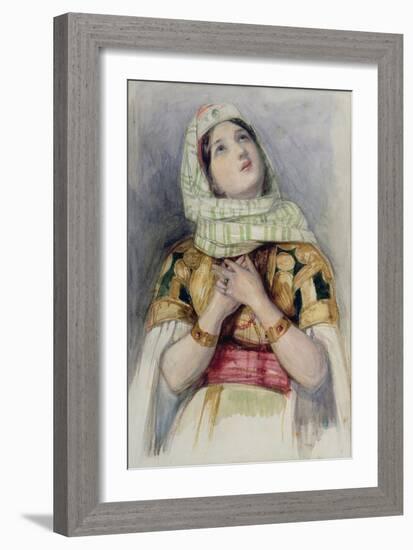 Young Lady in Turkish Dress-John Frederick Lewis-Framed Giclee Print