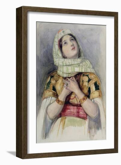 Young Lady in Turkish Dress-John Frederick Lewis-Framed Giclee Print