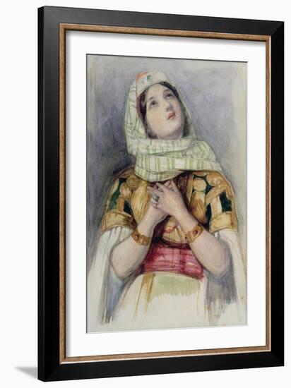 Young Lady in Turkish Dress-John Frederick Lewis-Framed Giclee Print