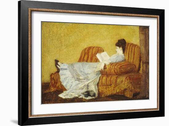 Young Lady Reading-Mary Cassatt-Framed Giclee Print