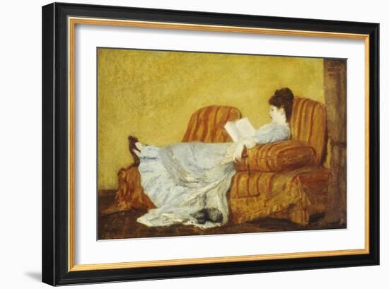 Young Lady Reading-Mary Cassatt-Framed Giclee Print