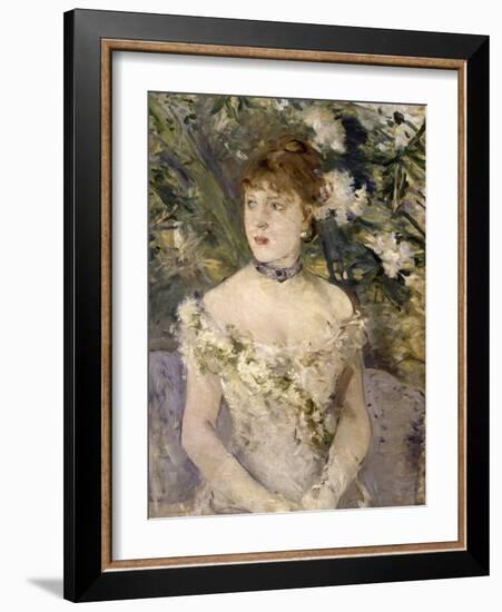 Young Lady Wearing a Ballgown, c.1879-Berthe Morisot-Framed Giclee Print