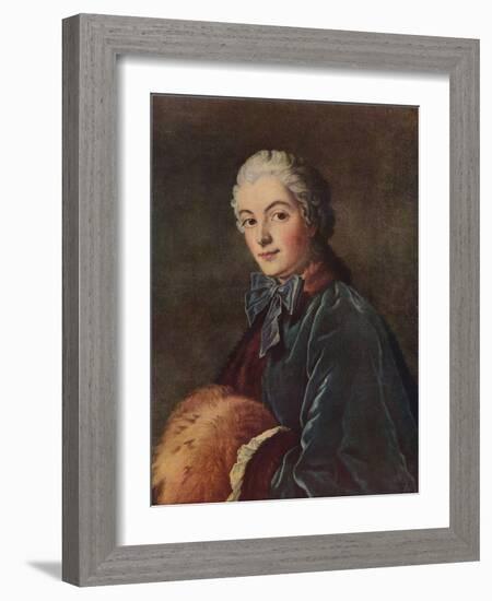 Young Lady with a Muff, c1750, (1938)-Francois Boucher-Framed Giclee Print