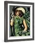 Young Lady with Gloves-Tamara de Lempicka-Framed Giclee Print