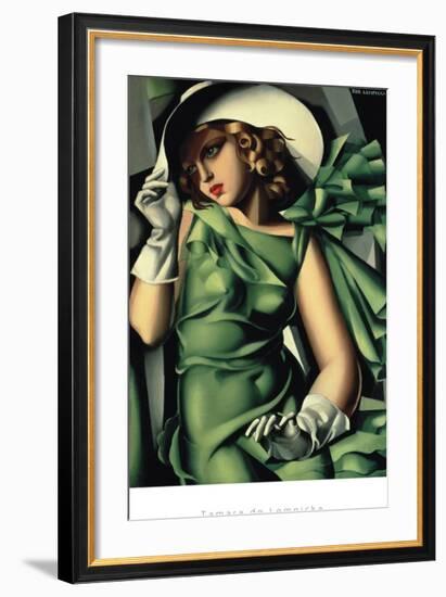 Young Lady with Gloves-Tamara de Lempicka-Framed Art Print