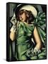 Young Lady with Gloves-Tamara de Lempicka-Framed Stretched Canvas