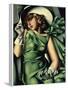 Young Lady with Gloves-Tamara de Lempicka-Framed Stretched Canvas