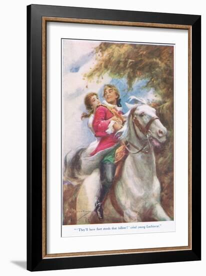 Young Lochinvar, Illustration from 'Stories from the Poets'-Arthur C. Michael-Framed Giclee Print