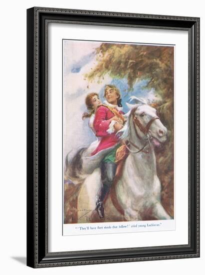 Young Lochinvar, Illustration from 'Stories from the Poets'-Arthur C. Michael-Framed Giclee Print