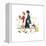 Young Love: Walking to School-Norman Rockwell-Framed Premier Image Canvas