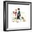 Young Love: Walking to School-Norman Rockwell-Framed Giclee Print