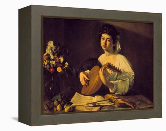 Young Lute Player, C. 1595-Caravaggio-Framed Premier Image Canvas