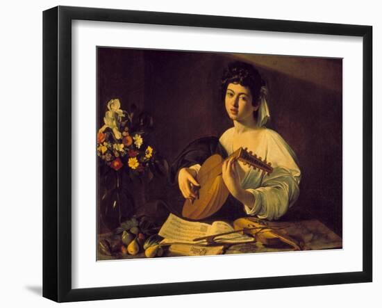 Young Lute Player, C. 1595-Caravaggio-Framed Giclee Print