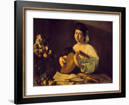 Young Lute Player, C. 1595-Caravaggio-Framed Giclee Print