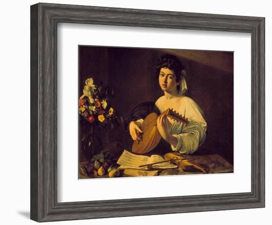 Young Lute Player, C. 1595-Caravaggio-Framed Giclee Print